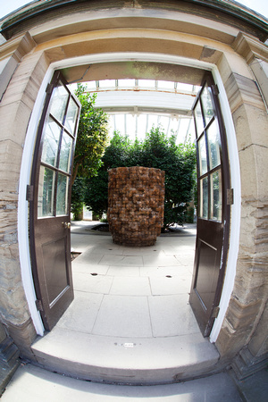 Sculpture in doorway